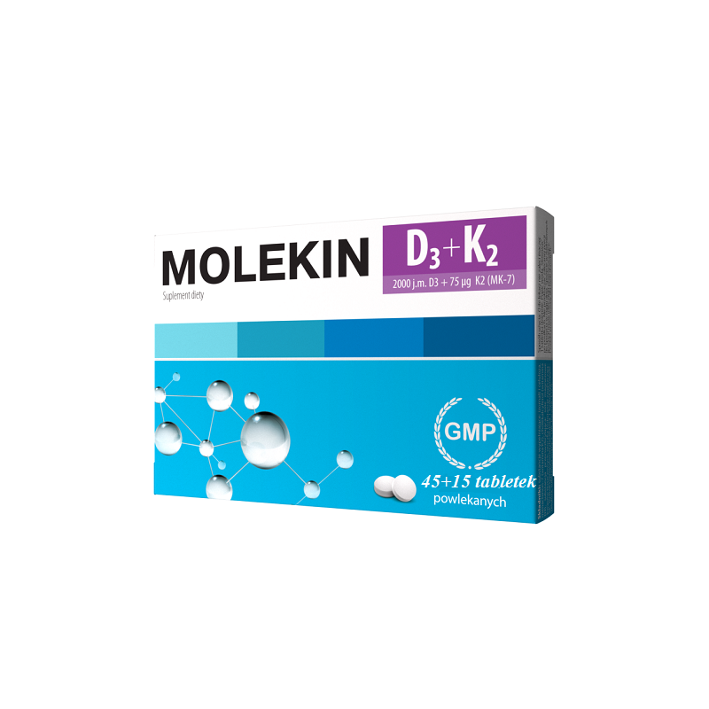 MOLEKIN D3+K2 45 tabletek + 15 tabletek