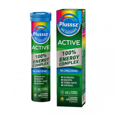 Plusssz Active 100% Energy Complex, tabletki musujące, 20 szt.