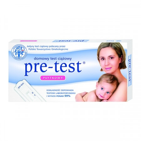 PRE-TEST test ciążowy Płytkowy 1+1 GRATIS