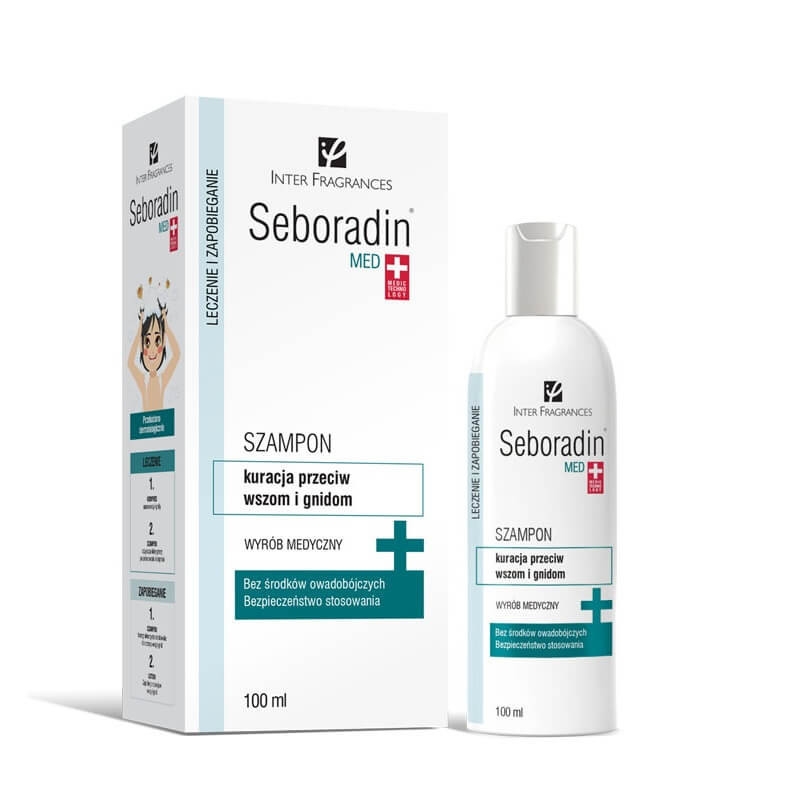 Seboradin Med, szampon przeciw wszom i gnidom,100 ml