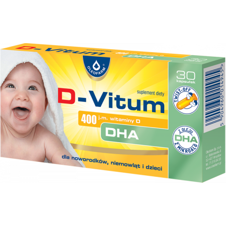 D-Vitum DHA Witamina D dla niemowląt 400 j.m. + DHA, 30