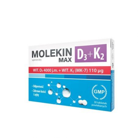 Molekin D3 + K2 MAX 30 tabl.