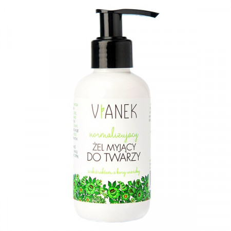 Vianek, normalizujący żel myjący do twarzy, 150 ml