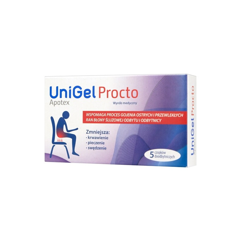 UniGel Apotex Procto hemoroidy, czopki, 5 szt.