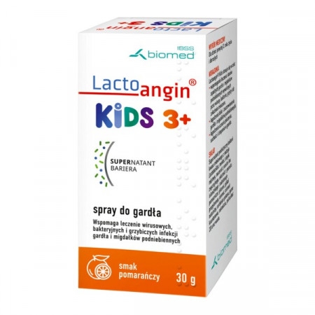 Lactoangin KIDS, spray do gardła o smaku pomarańczy, 30 g