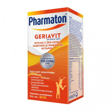 Pharmaton Geriavit, tabletki powlekane, 100 szt.