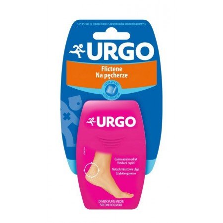 URGO Ultradyskretne Plastry na pęcherze Średni rozmiar, 5 sztuk