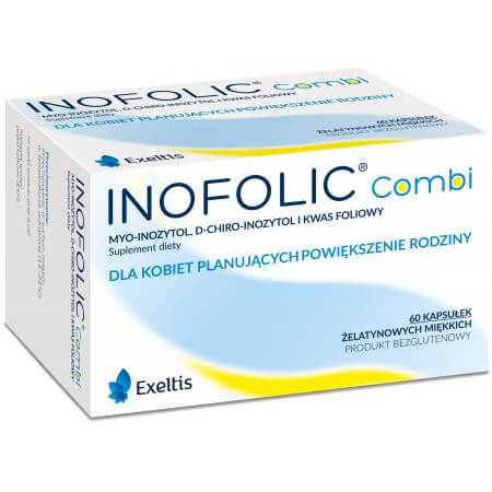 Inofolic Combi, kwas foliowy 60 kaps.