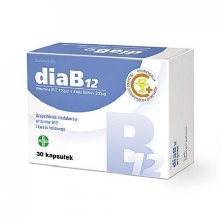 DIAB12 witamina B12 + kwas foliowy 30 kapsułek
