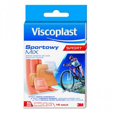 3M Viscoplast Sportowy Mix Plastry z opatrunkiem 15 szt.