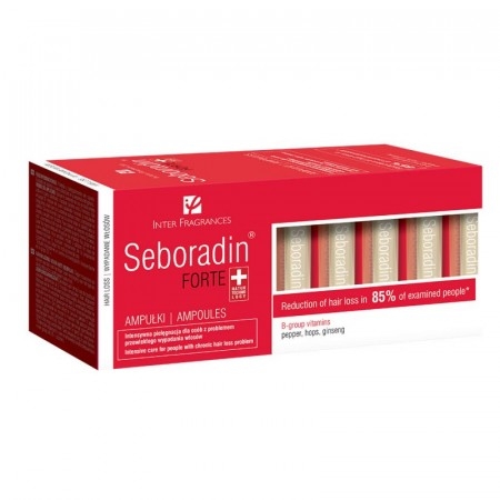 Seboradin Forte, ampułki przeciw wypadaniu włosów, 14 ampułek x