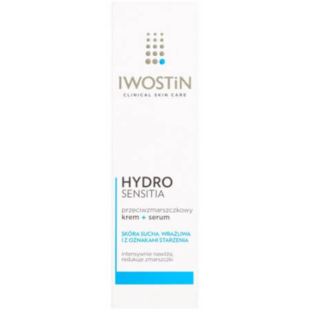 Iwostin Hydro Sensitia, przeciwzmarszczkowy krem + serum, skóra