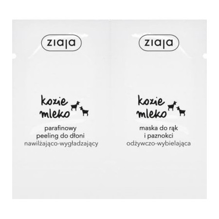 ZIAJA KOZIE MLEKO DUO Zestaw Parafinowy peeling do dłoni +