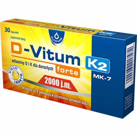 D-Vitum forte 2000 j.m. K2 30 kapsułek