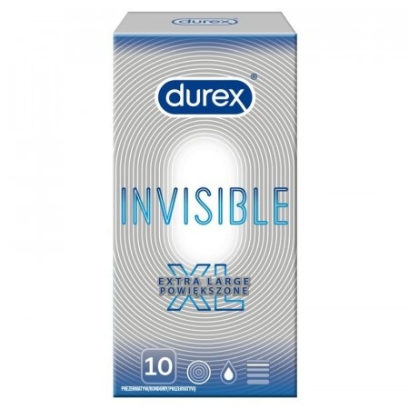 DUREX INVISIBLE XL Prezerwatywy, 10 sztuk