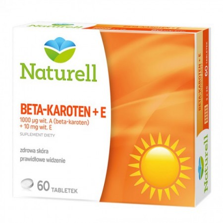 NATURELL Beta-karoten + E 60 tabletek