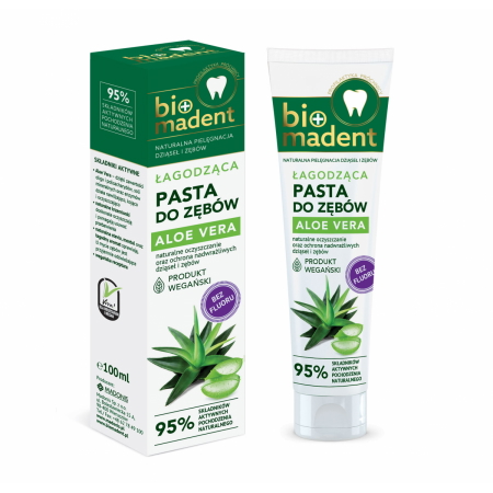 Bio Madent Łagodząca pasta do zębów Aloe vera 100 ml