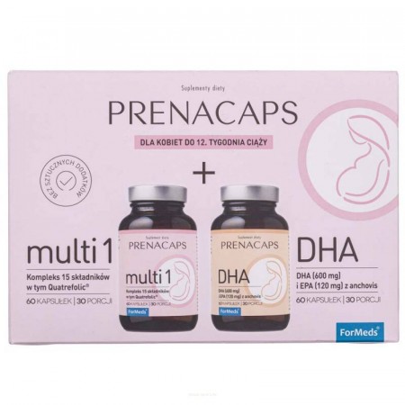 FORMEDS PRENACAPS Zestaw multi 1 + dha