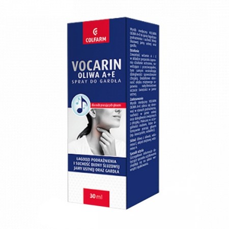 VOCARIN Oliwa A+E Spray do gardła 30ml