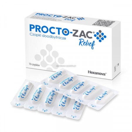 Procto-Zac Relief, 10 czopków doodbytniczych