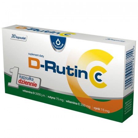 D-Rutin CC, rutyna witamina C, 30 kapsułek