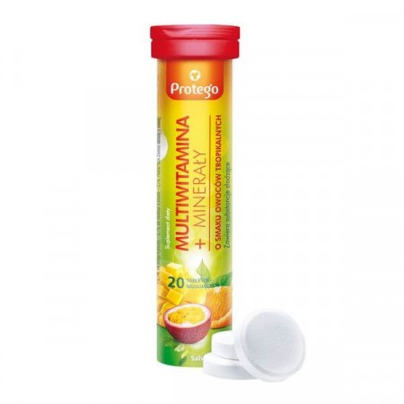 Protego Multiwitamina + Minerały, 20 tabletek musujących