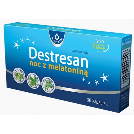 Destresan noc z melatoniną Oleofarm, 30 kaps.