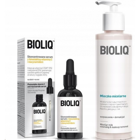 BIOLIQ Pro Zestaw: Serum z witaminą C 20ml + Mleczko micelarne