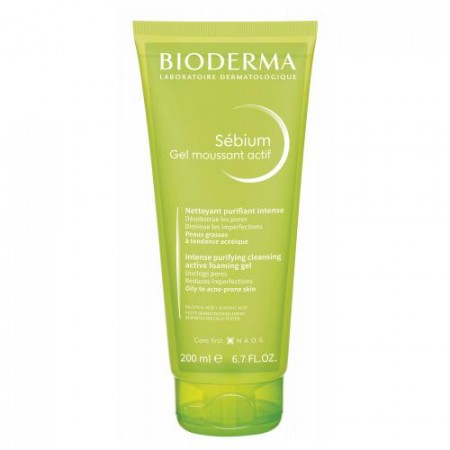 BIODERMA SEBIUM Gel Moussant Actif Żel Oczyszczający, 200ml (