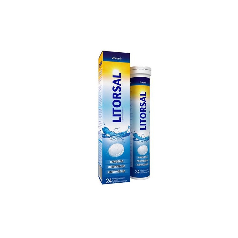 Zdrovit Litorsal tabletki musujące, elektrolity, 24 tabletki