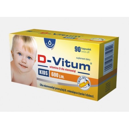 D-Vitum KIDS 600 j.m. kapsułki twist-off - 90 kaps.