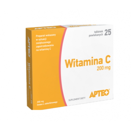 Witamina C 200mg 50 tabletek powlekanych APTEO