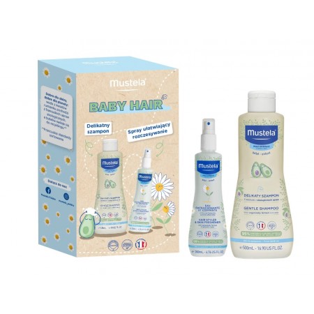 Mustela Zestaw Baby Hair delikatny Szampon + odświeżający Spray