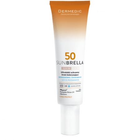 Dermedic Sunbrella ultralekki krem ochronny koloryzujący SPF50+