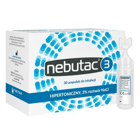NEBUTAC, 3 % hipertoniczny roztwór NaCl do inhalacji, 30