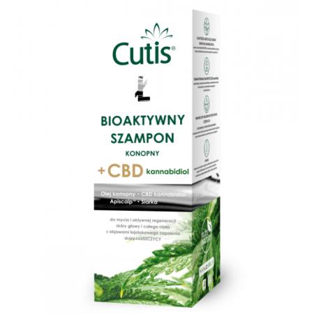 Cutis Ł Szampon do mycia włosów bioaktywny konopny + CBD - -