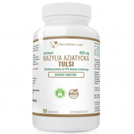 Tulsi 450 mg Ekstrakt bazylia azjatycka kapsułki - 90 kaps.
