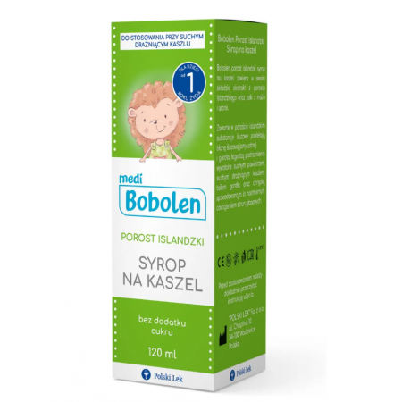 Bobolen Porost Islandzki Syrop na kaszel - - 120 ml