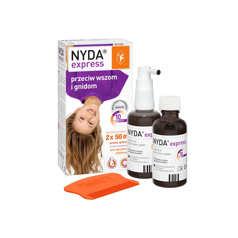 Nyda Express Aerozol przeciw wszom i gnidom - - 2 but. po 50 ml Nyda Express Aerozol przeciw wszom i gnidom - - 2 but. po 50 ml