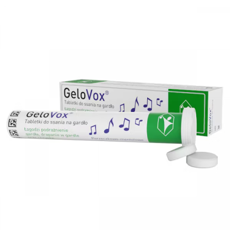 GeloVox, smak porzeczkowo-mentolowy, 20 tabletek do ssania