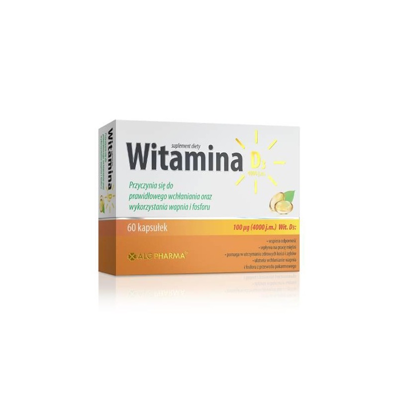Alg Pharma Witamina D3 4000 j.m., 60 kaps. Alg Pharma Witamina D3 4000 j.m., 60 kaps.