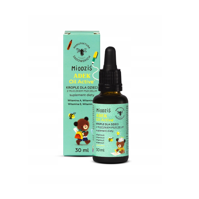 Manufaktura Sadowskich Adek krople dla dzieci miodziś 30 ml Manufaktura Sadowskich Adek krople dla dzieci miodziś 30 ml