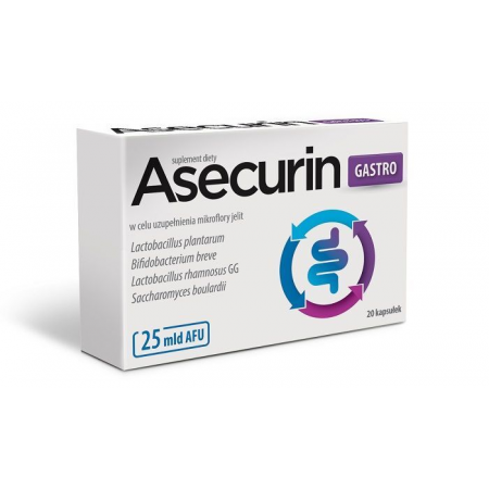 Asecurin Gastro, 20 kapsułek