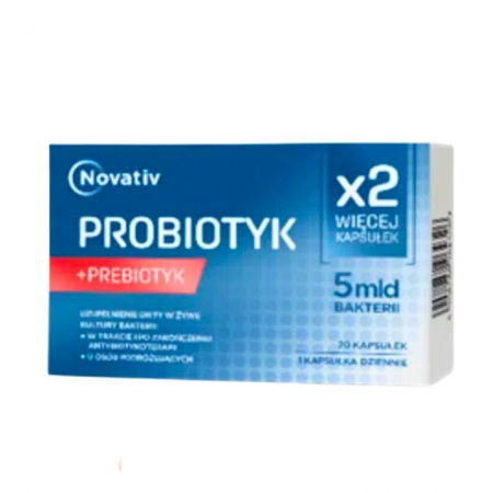 Novativ Probiotyk + Prebiotyk, 20 kapsułek