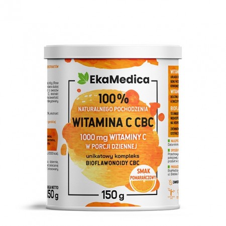 EkaMedica Witamina C CBC pomarańczowa proszek - 150 g