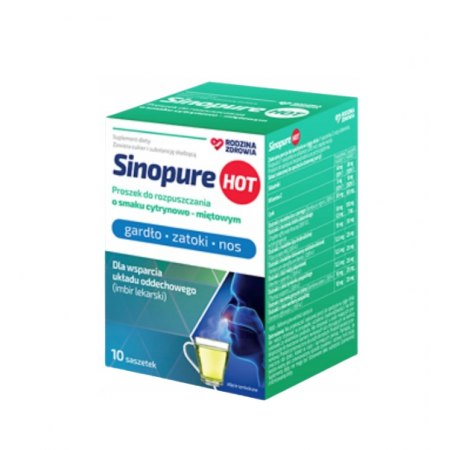 Rodzina Zdrowia Sinopure Hot o smaku cytrynowo-miętowym proszek