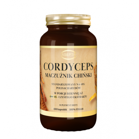 CORDYCEPS - Maczużnik Chińśki 600mg ekstraktu 100kps VEGAN