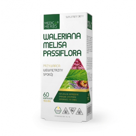 Medica Herbs Waleriana Melisa Passiflora 60 kaps