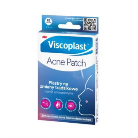 Viscoplast Acne Patch Plastry na zmiany trądzikowe fi 12 mm - -