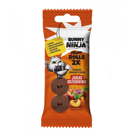 Bunny Ninja Fruit Rolls Przekąska owocowa o smaku jabłko